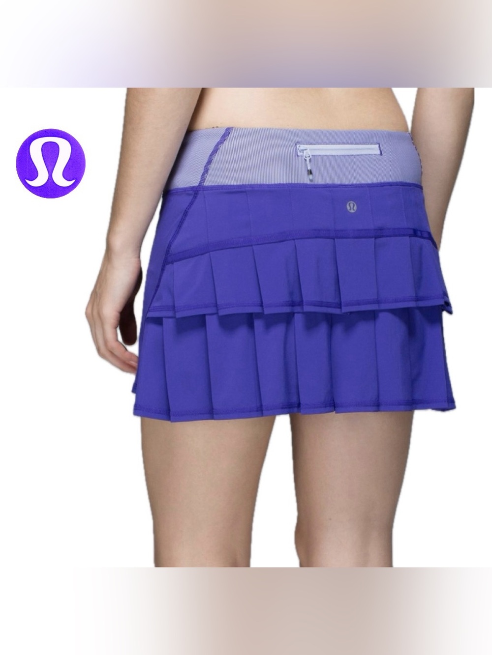 EUC! LULULEMON 🍋 Women’s Run: Pace Setter Skirt Purple/Wee Stripe Size 10